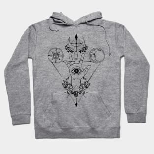 Tarot Sun Moon Map reading Hoodie